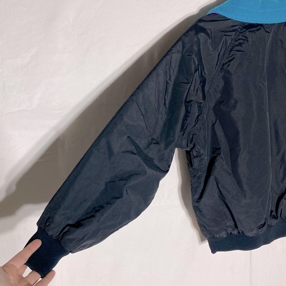 Vintage Columbia Black Teal Pink Fleece Lined Wind Breaker M - Picture 10 of 13